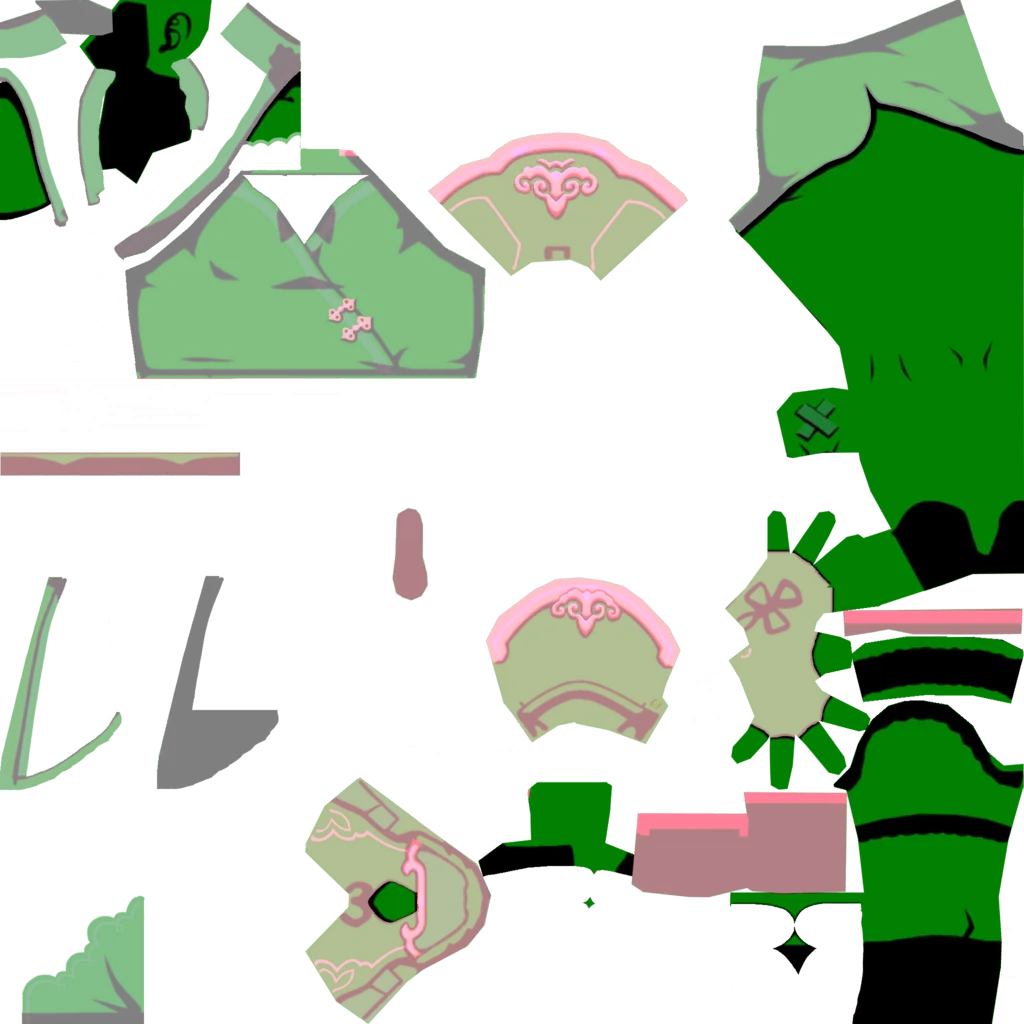 Xiangling · Body lightmap texture from Genshin Impact