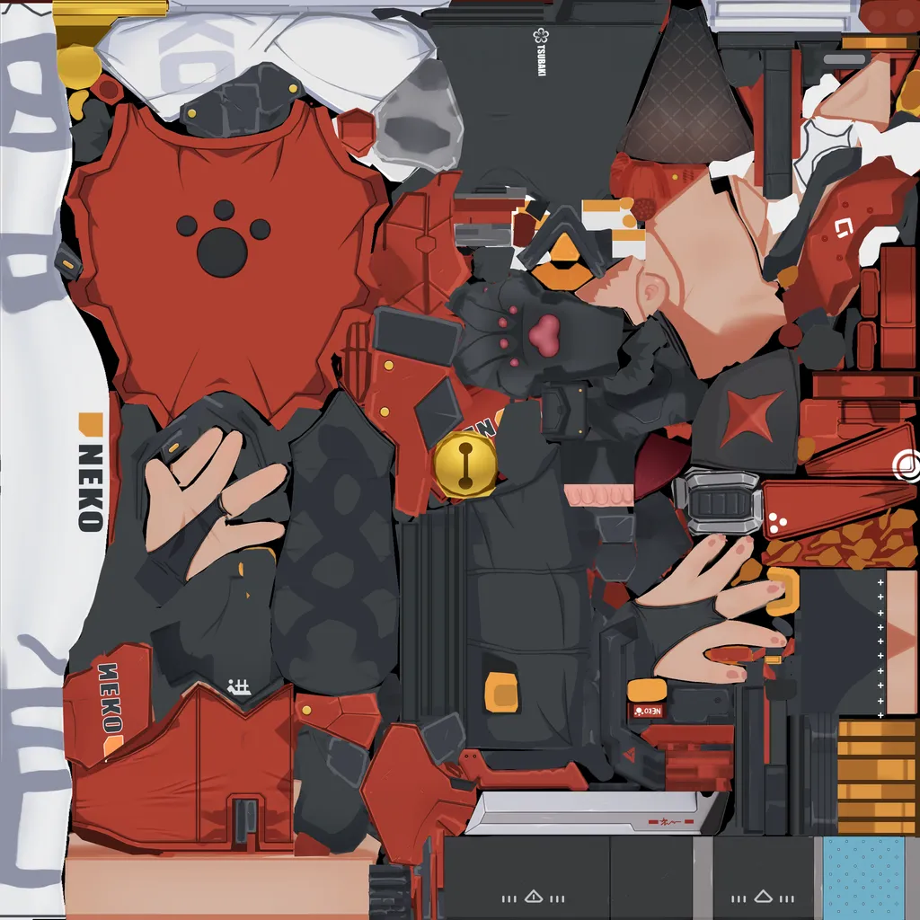 Nekomata · Body colour texture from Zenless Zone Zero