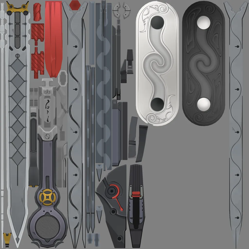 Ye Shunguang · Weapon 2 colour texture from Zenless Zone Zero