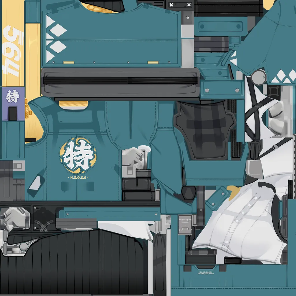 Miyabi · Body 2 colour texture from Zenless Zone Zero