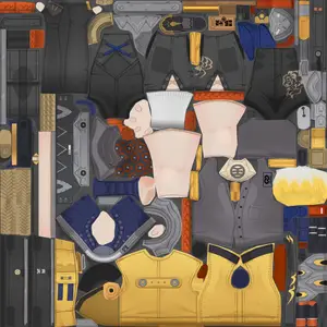 Ju Fufu · Body 1 colour texture from Zenless Zone Zero