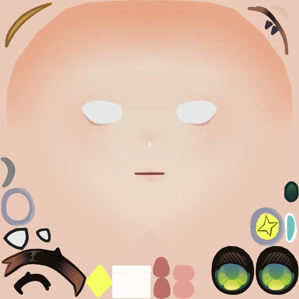 Ju Fufu · Face colour texture from Zenless Zone Zero