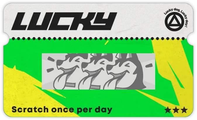 Lucky Scratch Card: Dog Faces from Zenless Zone Zero